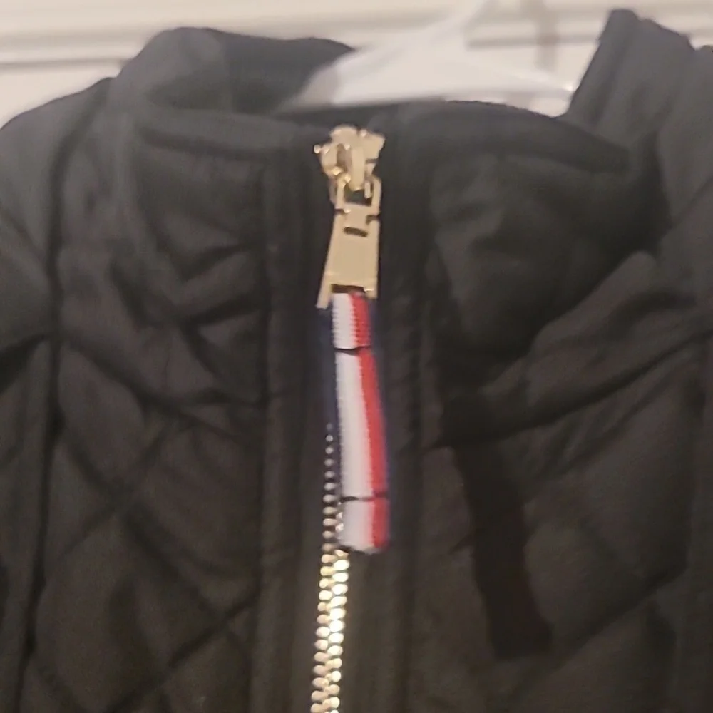 NWOT Tommy Hilfiger Quilted Black Coat Size XL - Picture 4 of 6